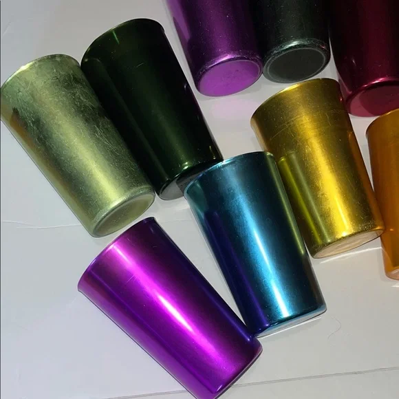 13 Vintage BASCAL Italy Aluminum Tumblers Colorful MCM Glasses 4.5" - Picture 3 of 8